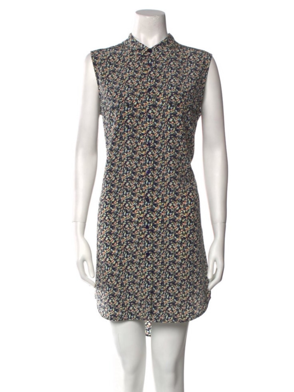 Equipment sleeveless floral shirt dress, size M